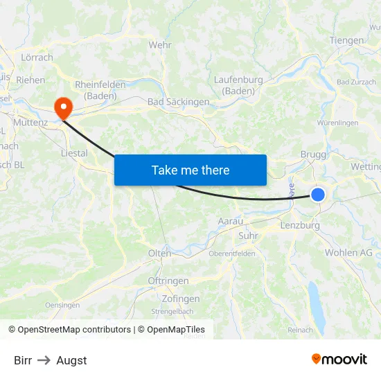 Birr to Augst map