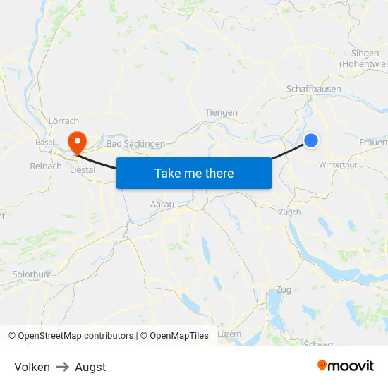 Volken to Augst map