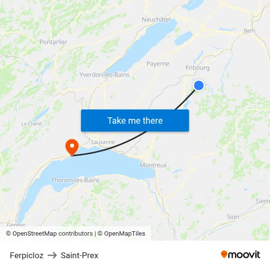 Ferpicloz to Saint-Prex map