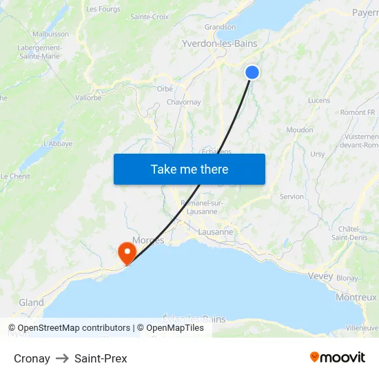 Cronay to Saint-Prex map