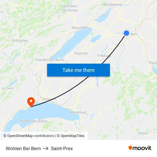 Wohlen Bei Bern to Saint-Prex map
