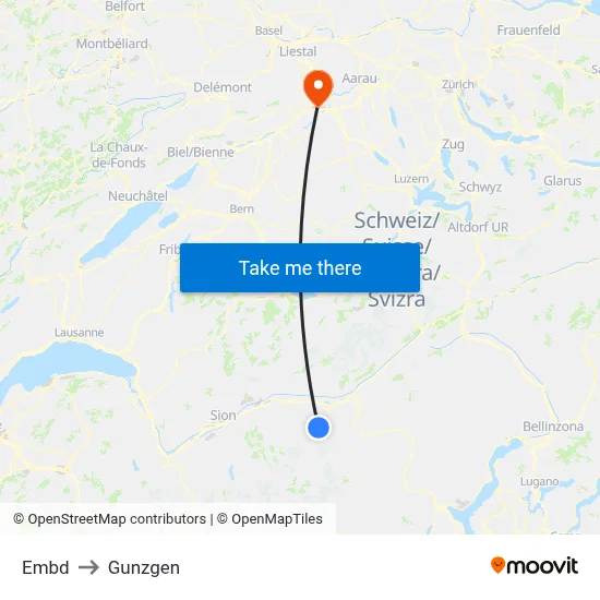 Embd to Gunzgen map