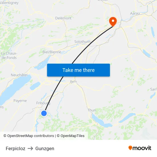 Ferpicloz to Gunzgen map