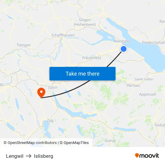 Lengwil to Islisberg map