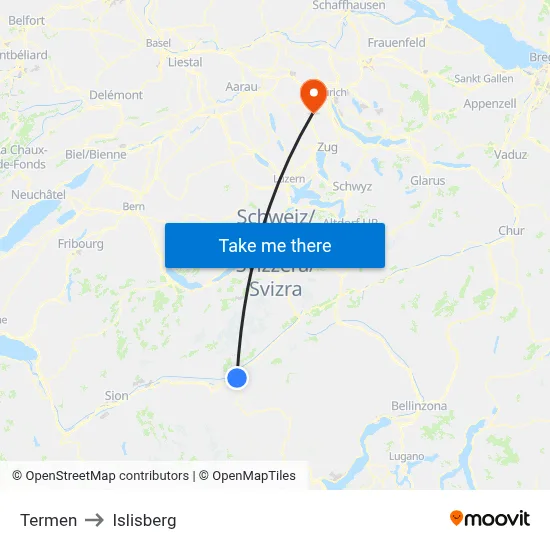 Termen to Islisberg map