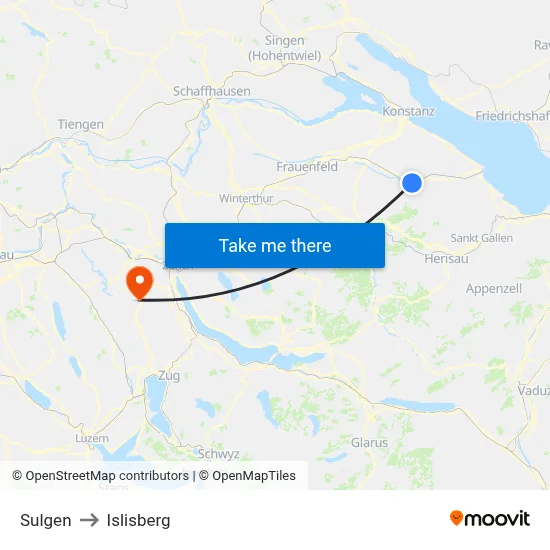 Sulgen to Islisberg map