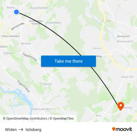 Widen to Islisberg map