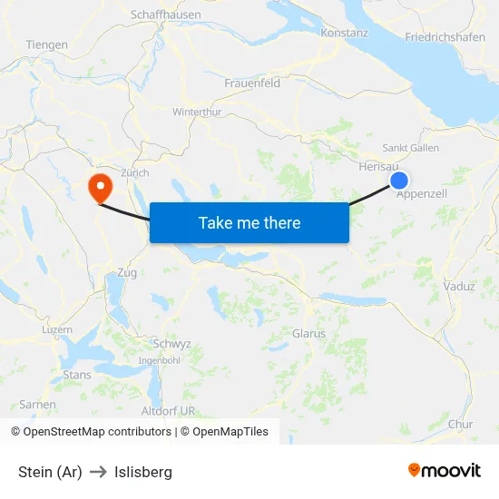 Stein (Ar) to Islisberg map