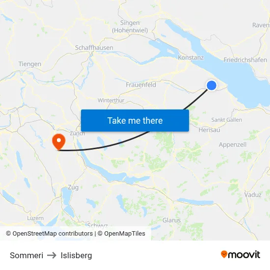 Sommeri to Islisberg map