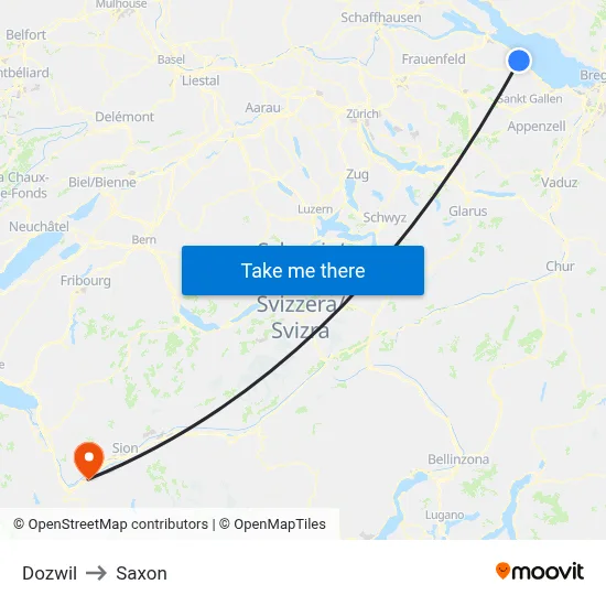 Dozwil to Saxon map
