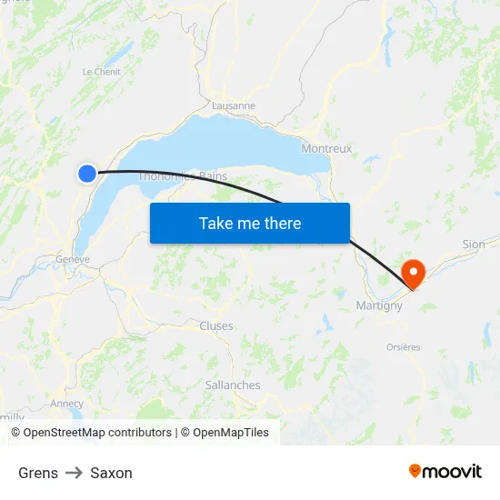 Grens to Saxon map