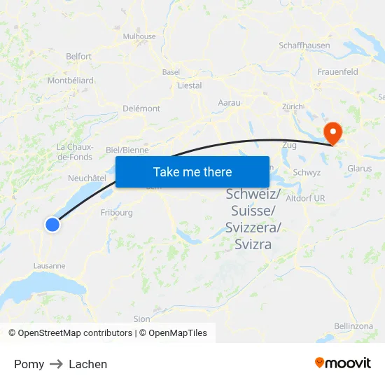 Pomy to Lachen map