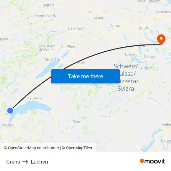 Grens to Lachen map