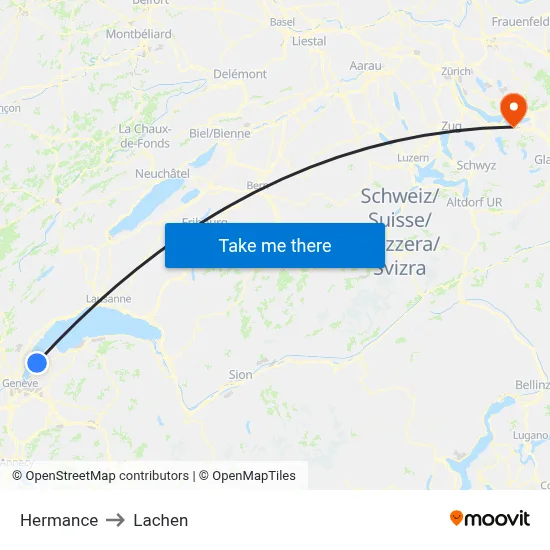 Hermance to Lachen map