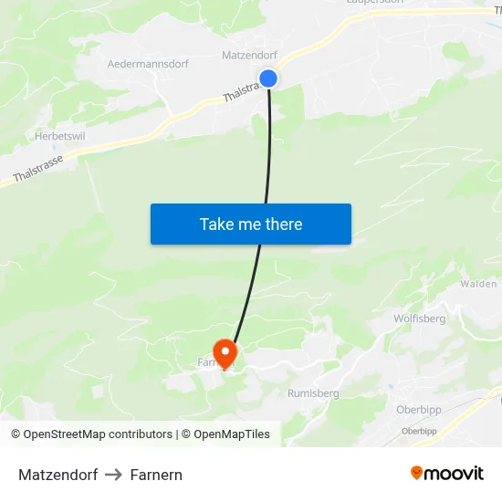 Matzendorf to Farnern map