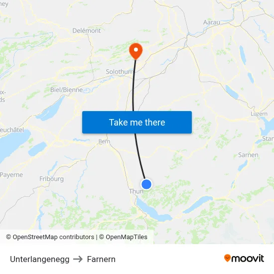 Unterlangenegg to Farnern map