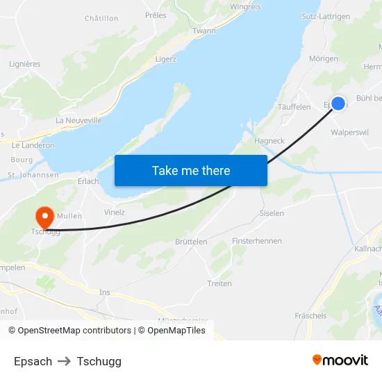 Epsach to Tschugg map