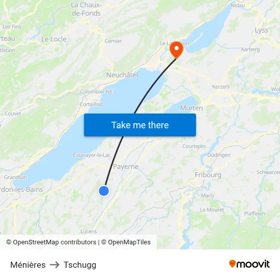 Ménières to Tschugg map