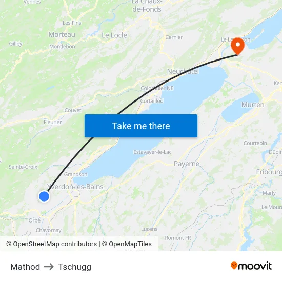 Mathod to Tschugg map