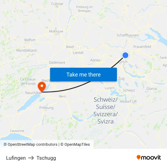 Lufingen to Tschugg map