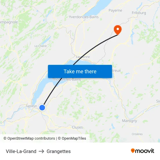 Ville-La-Grand to Grangettes map