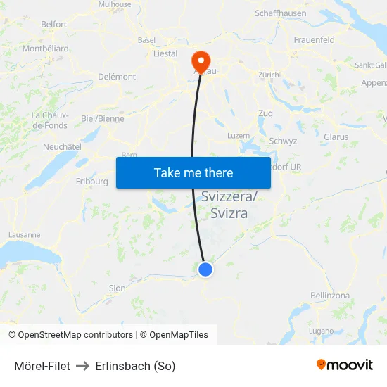Mörel-Filet to Erlinsbach (So) map