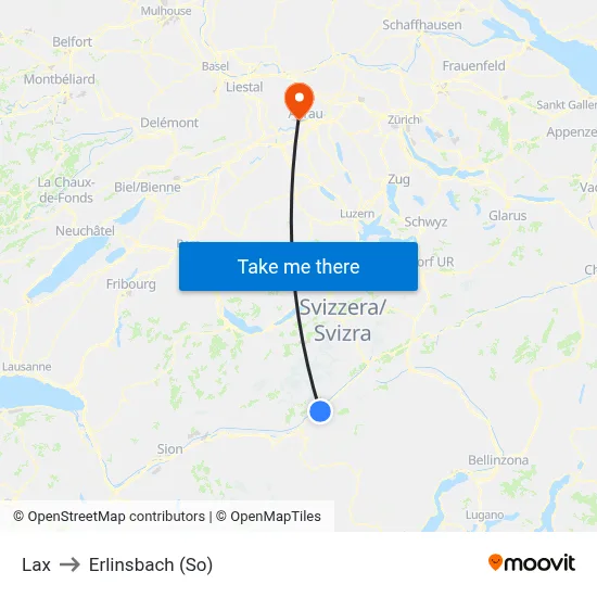 Lax to Erlinsbach (So) map
