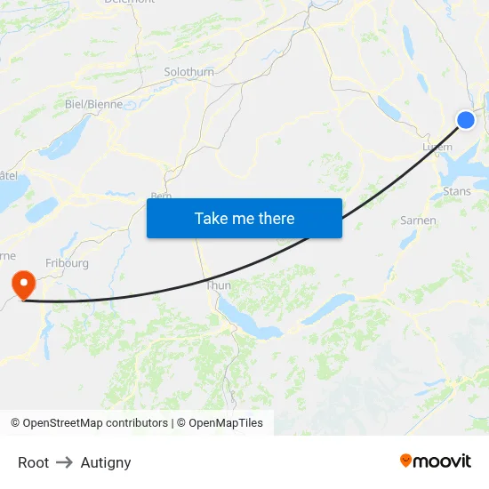 Root to Autigny map