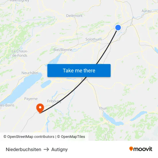 Niederbuchsiten to Autigny map
