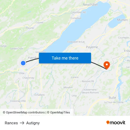 Rances to Autigny map
