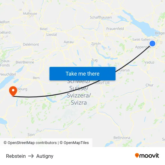 Rebstein to Autigny map