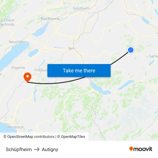 Schüpfheim to Autigny map