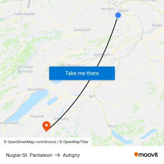 Nuglar-St. Pantaleon to Autigny map