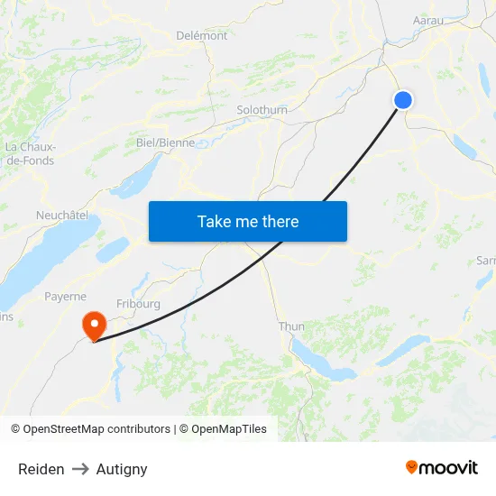 Reiden to Autigny map