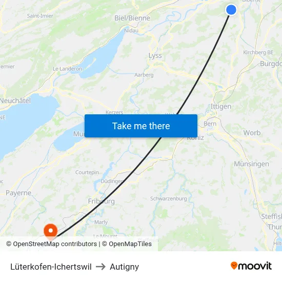Lüterkofen-Ichertswil to Autigny map
