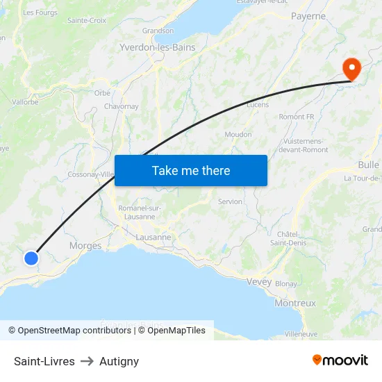 Saint-Livres to Autigny map