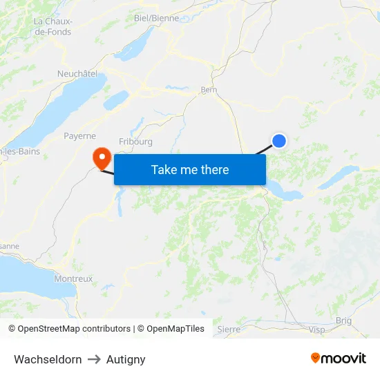 Wachseldorn to Autigny map