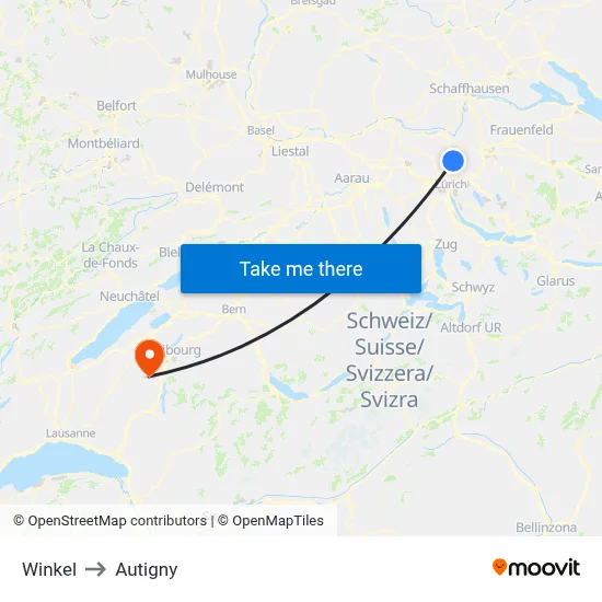 Winkel to Autigny map