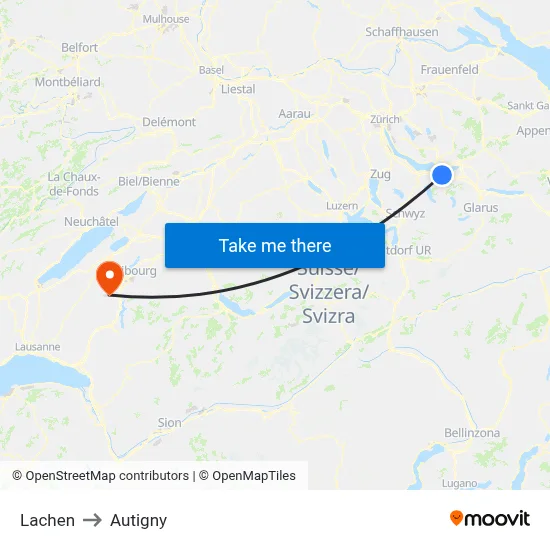 Lachen to Autigny map