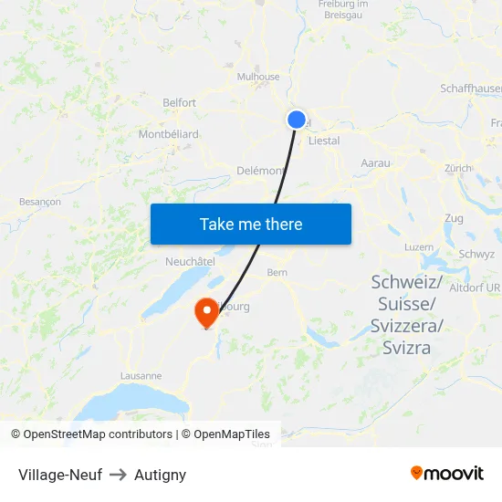 Village-Neuf to Autigny map