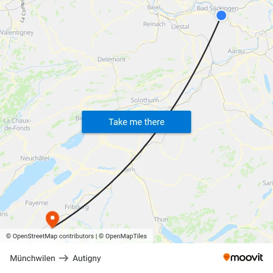 Münchwilen to Autigny map