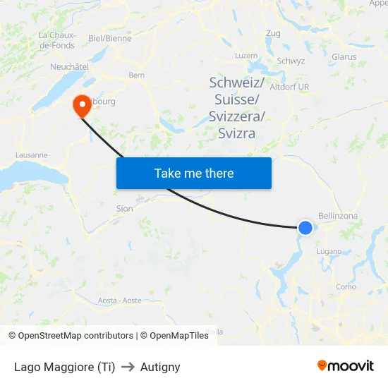 Lago Maggiore (Ti) to Autigny map