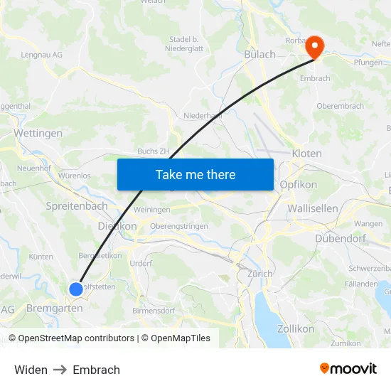 Widen to Embrach map
