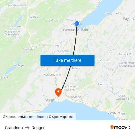 Grandson to Denges map