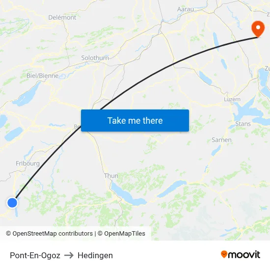 Pont-En-Ogoz to Hedingen map