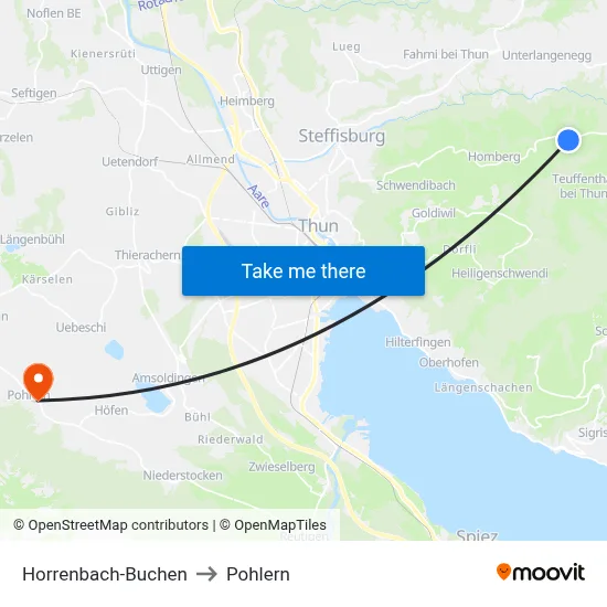 Horrenbach-Buchen to Pohlern map