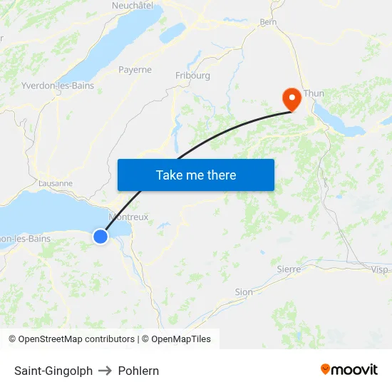 Saint-Gingolph to Pohlern map