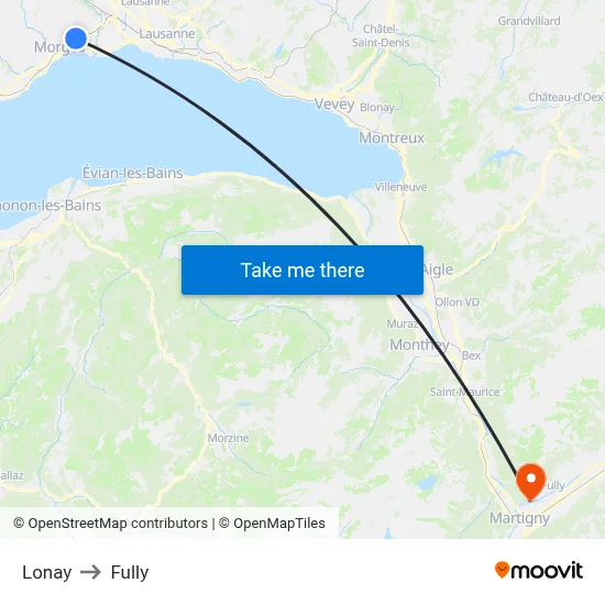 Lonay to Fully map