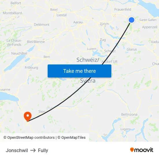 Jonschwil to Fully map