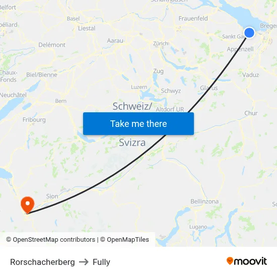 Rorschacherberg to Fully map